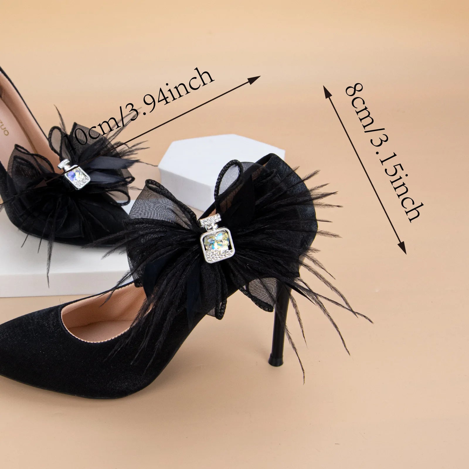 Classic Mesh Bow Shoe Clips