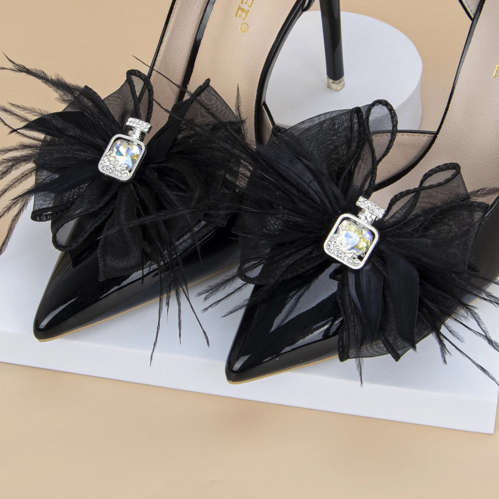 Classic Mesh Bow Shoe Clips