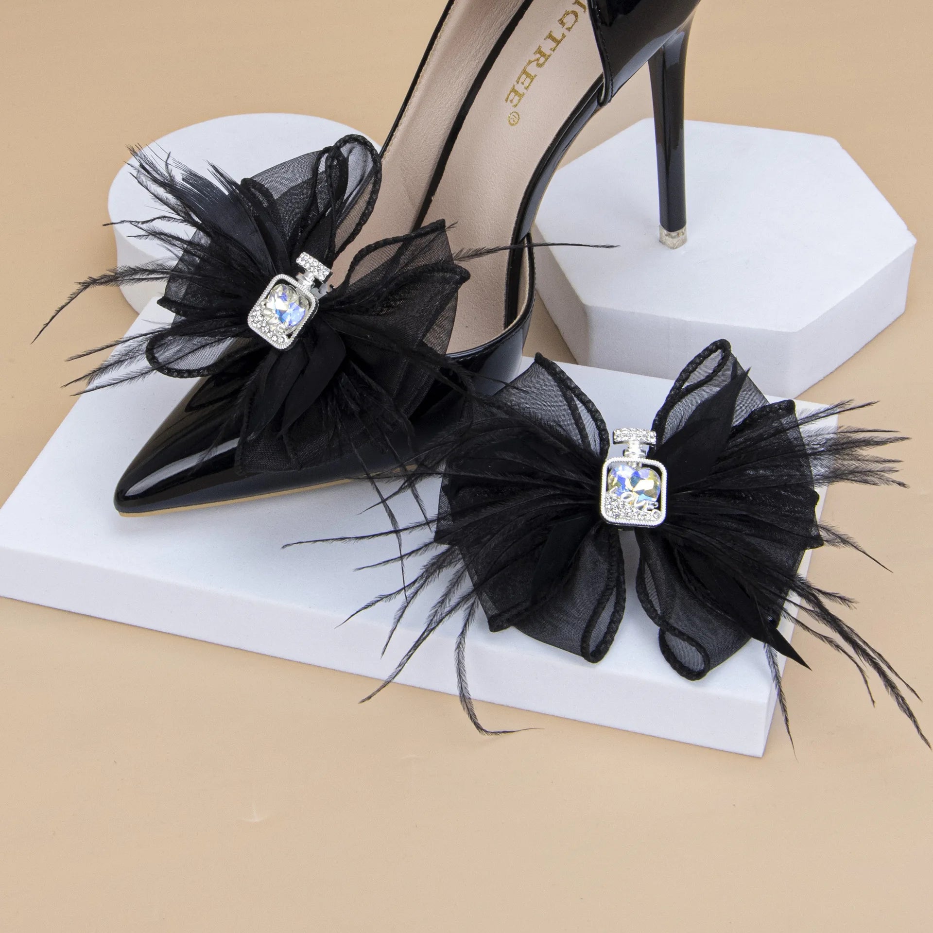 Classic Mesh Bow Shoe Clips