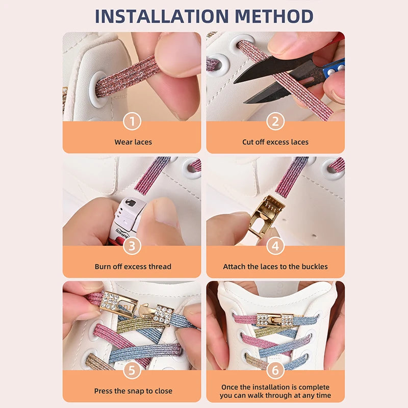 QuickFit Diamond Buckle Elastic Laces